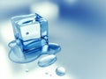 Ice cube background Royalty Free Stock Photo