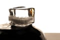 Ice cube on black background. Low key photo Royalty Free Stock Photo