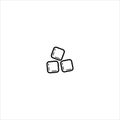 Ice cube black symbols lini design icon Royalty Free Stock Photo