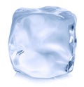 Ice cube close-up isolated on white background Royalty Free Stock Photo