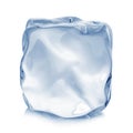 Ice cube close-up isolated on a white background Royalty Free Stock Photo