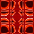 ice-cube 3D effect from repeated curved design in the red space