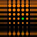 ice-cube effect from many spots in gold and one green