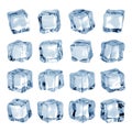 Ice cube isolated on white background. A piece of ice in block shape. Clipping path Royalty Free Stock Photo