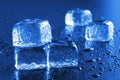 Ice cube macro Royalty Free Stock Photo