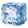 Ice cube. Macro shot. Clipping path Royalty Free Stock Photo