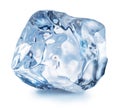 Ice cube. Macro shot. Clipping path. Royalty Free Stock Photo