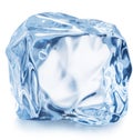 Ice cube. Macro shot. Clipping path. Royalty Free Stock Photo