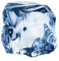 Ice cube. Macro shot. Clipping path. Royalty Free Stock Photo