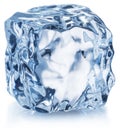 Ice cube. Macro shot. Clipping path. Royalty Free Stock Photo