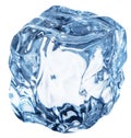 Ice cube. Macro shot. Clipping path. Royalty Free Stock Photo