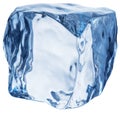 Ice cube. Macro shot. Clipping path Royalty Free Stock Photo