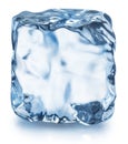 Ice cube. Macro shot. Clipping path Royalty Free Stock Photo