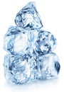 Ice cube pyramid. Clipping path