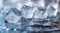 Ice Cube Splashing in Water