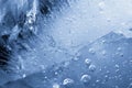 Ice cube texture background abstract, macro pattern frost. Royalty Free Stock Photo