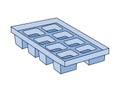 Ice cube tray clip art illustration vector isolated
