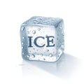 Ice cube with word \