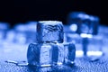 Ice cubes background, fresh blue theme Royalty Free Stock Photo