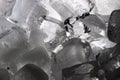 Ice cubes on black background Royalty Free Stock Photo