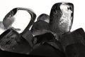 Ice cubes on black background Royalty Free Stock Photo