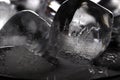 Ice cubes on black background Royalty Free Stock Photo