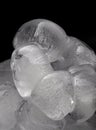 Ice cubes on black background Royalty Free Stock Photo
