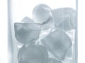 Ice cubes in the clear glass.melting Royalty Free Stock Photo