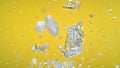 Ice Cubes Colliding in the Air in 1000fps