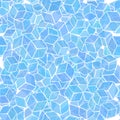 Ice Cubes for Drink on White Background. Blue Solid Crystal Set. Seamless Pattern Royalty Free Stock Photo