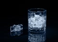 Ice cubes in empty glass Royalty Free Stock Photo