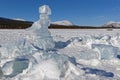 Ice  cubes on frozen Fish Lake Royalty Free Stock Photo