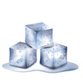 Ice cubes illustration