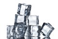Ice cubes isolated on white Royalty Free Stock Photo