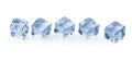 Ice cubes isolated on a white background Royalty Free Stock Photo