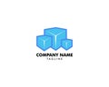 Ice Cubes Logo Design Icon Vector Illustration Royalty Free Stock Photo