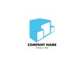 Ice Cubes Logo Design Icon Vector Illustration Royalty Free Stock Photo