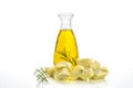 Ice cubes with rosemary olive oil Royalty Free Stock Photo