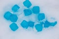 Ice cubes in the snow, winter sale