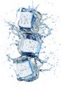 Ice Cubes In Splashing - Cold And Refreshment Royalty Free Stock Photo