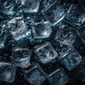 ice cubes super close shot still life pattern wall art background water drops.