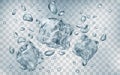 Ice cubes under water Royalty Free Stock Photo