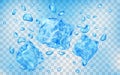 Ice cubes under water Royalty Free Stock Photo