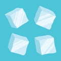 Ice cubes vector set Royalty Free Stock Photo