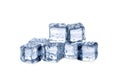 ice cubes on white background