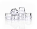 Ice cubes  on whited background Royalty Free Stock Photo