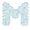 Ice symbol with thin horizontal straps. letter m Royalty Free Stock Photo