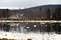 Ice discharging in the river Royalty Free Stock Photo