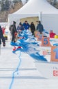 Ice Dragon Boat at Winterlude on Dow`s Lake Royalty Free Stock Photo