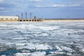 Ice drift and hydropower station